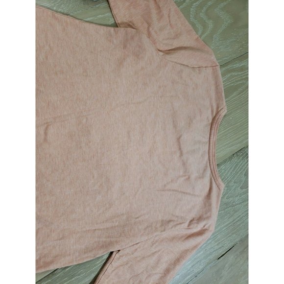 J. Jill Pure Jill Orange Space Dye Stretch Cotton Crew Neck Tee XSP XS Petite - Picture 10 of 10